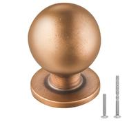 VEVOR Cabinet Knobs, 12 Pack, 0.98 Inch Zinc Alloy Drawer Pulls Door Handles, Round Kitchen Dresser Solid Knobs Cupboard Hardware with Screws for Bathroom Closet Cabinets Drawers, Antique Brass Color