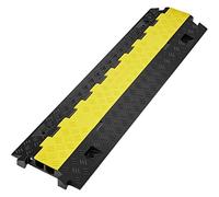 VEVOR Cable Protector Ramp, 2 Channel, 22000 lbs/axle Capacity Heavy Duty TPU Wire Cord Cover Ramp Hose Protector Ramp Driveway, Traffic Speed Bump w/TPR Flip-Open Top Cover, for Indoor & Outdoor