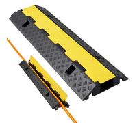 VEVOR Cable Protector Ramp, 22,000 lbs/axle Capacity, 1 Channel Heavy Duty Rubber Cord Hose Wire Cover, 2.76 x 1.97 in Channel, Traffic Speed Bump wit