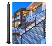 VEVOR Cable Rail Post, 42 x 1.97 x 1.97", Level Deck Stair Post, Cable Handrail Post Stainless Steel Brushed Finishing Deck Railing DIY Picket Without