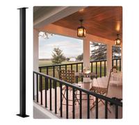 VEVOR Cable Railing Post, 36" x 1.5" x 1.5" Steel Level Deck Railing Post Without Holes, SUS304 Stainless Steel Cable Rail Post, Stair Handrail Post f