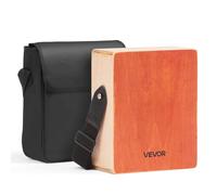VEVOR Cajon Box Drum, with Internal Guitar Strings, Lightweight Wooden Percussion Box, Portable Birch Wood Drum Instrument with Travel Bag, Adjustable Strap, for Beginner & Professional, 11 x 9 x 4 in