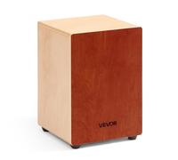 VEVOR Cajon Box Drum, with Internal Guitar Strings, Lightweight Wooden Percussion Box, Portable Birch Wood Drum Musical Instrument with Silicone Feet, for Beginners & Professionals, 12 x 12 x 17 in