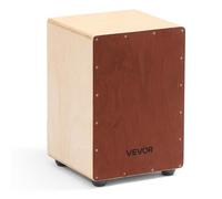 VEVOR Cajon Box Drum, with Internal Snare Wires, Compact and Lightweight Wooden Percussion Box, Birch Wood Drum Musical Instrument with Silicone Feet, for Beginners and Professionals, 10 x 10 x 15 in