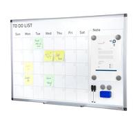 VEVOR Calendar Whiteboard, 36 x 24 Inches Magnetic Dry Erase Calendar Board, Monthly Planner Whiteboard for Wall, 1 Magnetic Erase & 2 Dry Erase Marker & Movable Tray for Restaurant Office Home School