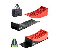 VEVOR Camper Levelers, 2 Pcs RV Leveling Blocks, up to 8818.5lbs Camper Wheel Chocks, Max. 4" Leveling Height Heavy Duty Curved Levelers, RV Camper Leveler Kit with Anti-Slip Mat Carrying Bag Level