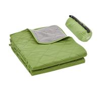 VEVOR Camping Blanket, Large Warm Stadium Blanket, Waterproof & Windproof, 330GSM Polyester Fleece, Flame Retardant, Great for Outdoors, Picnics, Hiking, Sports Events, Travel, 82" x 55", Bicolor