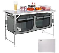 VEVOR Camping Kitchen with Carry Bag Camping Cabinet Adjustable Campings Cabinet Travel Kitchen Box Tent Cabinets Outdoor Campings Kitchens Tent Cabinets Travel Grey Portable Kitchens Box Travels