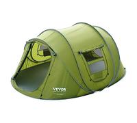 VEVOR Camping Tent, 9.2 x 6.6 x 4.3 ft Pop Up Tent for 4 Person, Easy Setup Waterproof Backpacking Tent, with Door and Window, for Outdoor Family Camping, Hiking, Hunting, Mountaineering Travel
