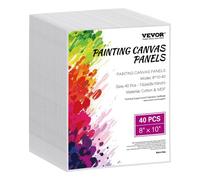 VEVOR Canvas Boards for Painting, 8 x 10 Inch White Canvases for Painting, 40 Pack Painting Canvas Panels for Sketching, Acrylic and Oil Painting, Watercolor, Paint Canvas for Kids and Professionals