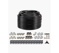 VEVOR Cap Compressor 200FT x 3/4", HDPE-Aluminum Piping System, Leak-Proof & Easy-to-Install, Compressed Air Line Tubing Kit for Garages Workshops, Black