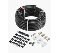 VEVOR Cap Compressor 100FT x 3/4", HDPE-Aluminum Piping System, Leak-Proof, Pressure-Resistant & Easy-to-Install, Compressed Air Line Tubing Kit for Garages Workshops, Black