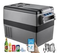 VEVOR Car Refrigerator, DC 12/24V AC100-240V Compressor Electric Cooler | -4°F to 68°F Car Fridge with APP Control, 60W Cars Freezer for RVs, Campsites, Camping, Fishing, 48 QT Portable Freezer