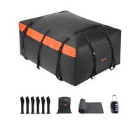 VEVOR Car Rooftop Cargo Carrier Bag, 20 Cubic Feet Roof Cargo Carrier, Heavy Duty 840D PVC 100% Waterproof Car Roof Luggage Bag for All Vehicle with/without Rack- with Lock, Anti-Slip Mat, 6 Door Hook