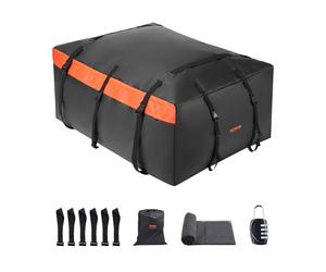 VEVOR Car Rooftop Cargo Carrier Bag, 23 Cubic Feet Roof Cargo Carrier, Heavy Duty 840D PVC 100% Waterproof Car Roof Luggage Bag for All Vehicle with/without Rack- with Lock, Anti-Slip Mat, 6 Door Hook