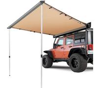 VEVOR Car Side Awning, Large 4.6'x6.6' Shade Coverage Vehicle Awning, PU3000mm UV50+ Retractable Car Awning with Waterproof Storage Bag, Suitable for Truck, SUV, Van, Campers