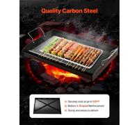 Vevor Carbon Steel Griddle 24 X 16 Inch Universal Flat Top Rectangular With Handle For Gas Grill Bbq Teppanyaki Camping Party
