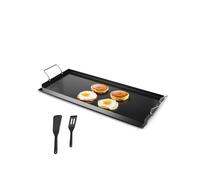VEVOR Carbon Steel Griddle, 32x14 inch Universal Flat Top Rectangular Plate, Gas Grill Griddle for BBQ Grill, Teppanyaki, Portable Family Cookware with Handle, for Camping Tailgating Party
