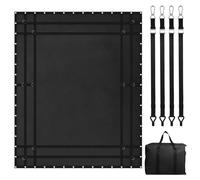 VEVOR Cargo Net, 120 in x 105 in, Heavy Duty Truck Cargo Net for Truck Bed, 4 Adjustable Straps with Carabiners and Rubber Coated Hooks, Durable, Suitable for Pickup, Jeep, Truck, SUV, Boat (Black)