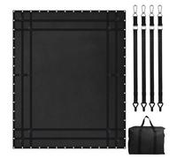 VEVOR Cargo Net, 120 in x 105 in, Heavy Duty Truck Cargo Net for Truck Bed, 4 Adjustable Straps with Carabiners and Rubber Coated Hooks, Durable, Suitable for Pickup, Jeep, Truck, SUV, Boat (Black)