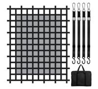 VEVOR Cargo Net, 96 in x 81 in, Heavy Duty Truck Cargo Net for Truck Bed, 4 Adjustable Straps with Carabiners & S-Hooks, Wear-resistant & Weather-proof, Suitable for Pickup, Truck, Jeep, SUV, Boat