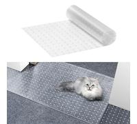 VEVOR Carpet Protector for Pets, 15" x 4' PVC Anti-Slip Cat Scratch Guard Mat, Easy to Cut Plastic Doorway Stopper