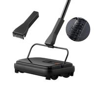 VEVOR Carpet Sweeper, 7.87 in Sweeping Paths, Floor Sweeper Manual Non Electric, 300 ml Dustbin Capacity with Comb for Home Office Rugs Hardwood Surfa