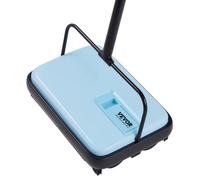 VEVOR Carpet Sweeper Manual, Floor Sweeper with 300 ml Dustbin Capacity Easy to Empty, 17 cm Cleaning Width for Home Office Carpets Pet Hair Dust, Blu