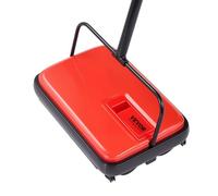 VEVOR Carpet Sweeper Manual, Floor Sweeper with 300 ml Dustbin Capacity Easy to Empty, 17 cm Cleaning Width for Home Office Carpets Pet Hair Dust, Red