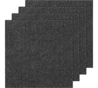 VEVOR SS-FTDT391-1212-12 Peel and Stick x Squares Self Adhesive Floor, Soft Padded Carpet, Easy Install DIY for Bedroom Living Room Indoor Outdoor (12 Tiles, Dark Gray)