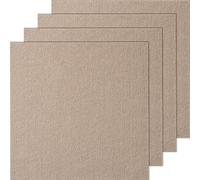 VEVOR Carpet Tiles Peel and Stick, 18” x 18” Squares Self Adhesive Carpet Floor Tile, Soft Padded Carpet Tiles, Easy Install DIY for Bedroom Living Room Indoor Outdoor (10 Tiles, Light Brown)