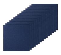 VEVOR Carpet Tiles Peel and Stick, 24” x 24” Squares Self Adhesive Carpet Floor Tile, Soft Padded Carpet Tiles, Easy Install DIY for Bedroom Living Room Indoor Outdoor (15Tiles, Dark Blue)