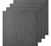 VEVOR H-05 Peel and Stick 20"x 20" Squares Attached, Soft Padded Carpet, Easy Install DIY for Bedroom Living Room Indoor Outdoor (20 Tiles, Dark Gray)