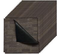 VEVOR Carpet Tiles Reusable 610x610 mm, 24 PCS Modular Carpet Square Rug, Commercial Floor Soft Padded for Seamless Cover 8.9㎡, Easy DIY Replacement f