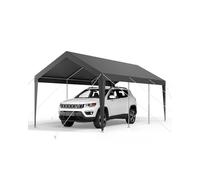 VEVOR Carport, 10 x 20 FT Outdoor Car Canopy, Potable Carport, Heavy Duty Galvanized Car Shelter, UV-Resistant & Water-Resistant, All-Season Protection, Storage Shed for Car Boat Motorcycle Grey