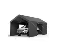 VEVOR Carport, 10 x 20 FT Outdoor Car Canopy, Potable Carport with Removable Sidewalls & Door, Heavy Duty Car Shelter, UV-Resistant & Water-Resistant,