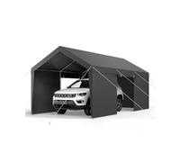 VEVOR Carport, 10 x 20 FT Outdoor Car Canopy, Potable Carport with Removable Sidewalls & Door, Heavy Duty Car Shelter, UV-Resistant & Water-Resistant, All-Season Protection for Automobile Boat Grey