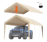 Carport Replacement Canopy for Car Shelter 10x20ft Beige Not Include Frame