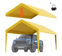 VEVOR Carport Replacement Canopy Car Shelter Tent Cover 10 x 20 ft Beige