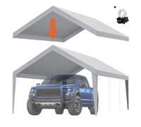 VEVOR Carport Replacement Canopy Cover 13 x 20 ft, Garage Top Tent Shelter Tarp Heavy-Duty Waterproof & UV Protected, Easy Installation with Ball Bung