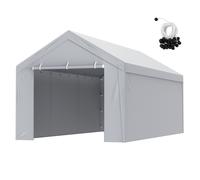 VEVOR Carport Replacement Canopy Car Shelter Tent Top+Side Wall 10x20 ft Grey
