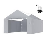 VEVOR Carport Replacement Canopy Cover Side Wall 13 x 20 ft, Garage Tent Shelter Tarp Heavy-Duty Waterproof & UV Protected, Easy Installation with Ball Bungees,Grey (Top and Frame Not Included)