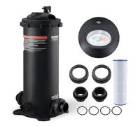 VEVOR Cartridge Pool Filter, 4.6 Sq.m Filter Area Inground Pool Filter, Above Ground Swimming Pool Filtration Filter System with Upgrade Filter &Leak-proof Casing, for Hot Tubs, Spa, Inflatable Pool