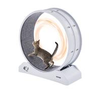 VEVOR Cat Exercise Wheel, 31.5 in, Large Cat Running Wheel with Secure Brake & Carpeted Runway, Quiet Operation Cat Treadmill, Indoor Cats Exerciser Wheel for Pets Weight Loss & Health White