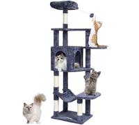 VEVOR Cat Tree for Indoor Cats, 60.6" Cat Tower with Cat Condo, Sisal Scratching Post, Hammock, Top Perch, Jumping Platforms, Large Cat Furniture Acti