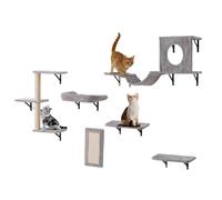 VEVOR Cat Wall Shelves, 5 Tier Cat Furniture, Up to 40 lbs, Natural