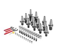 VEVOR CAT40 Collet Holder ER 16/32 Collet Set, 35 PCs, SLN FMB ER16/32 APU Tool Holders Spring Steel Collet Chucks with 10 Pull Studs and 3 Wrenches,