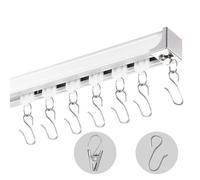 VEVOR Ceiling Curtain Track Set, 8.9 FT/2.7 Meter, Sliding Ceiling Track System for Curtains, Room Divider Curtain Track Ceiling/Wall Mounted for Living Room Bedroom with Hooks and Hardware, White