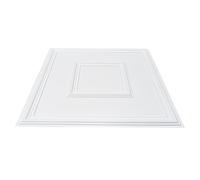 VEVOR DH-02 12-Pack 24 x 24 in, Drop Premium PVC Sheet, Easy Installation/Cutting Plastic Glue Tile, Ceiling Covering for Home/Office Decoration, White Geometric