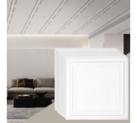 VEVOR JQ-02 48-Pack 20 x 20 in, Drop Premium Polystyrene Sheet, Easy Installation/Cutting Plastic Glue Tile, Basement Ceiling Covering for Home/Office Decoration, White, 48 Pack